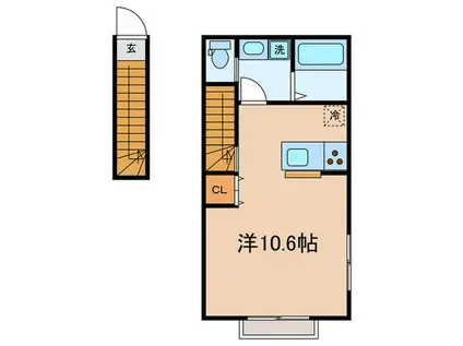 東新宿ハイム(ワンルーム/2階)の間取り写真