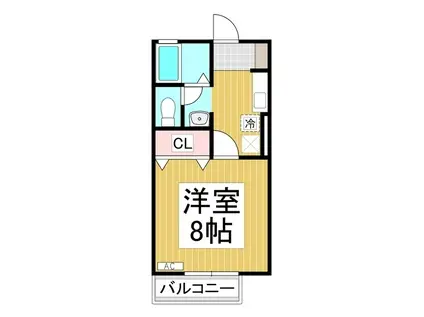 グリーンテラスST(1K/1階)の間取り写真