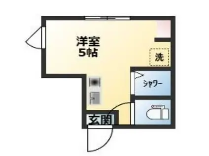 アーバンプレイス高田馬場K(ワンルーム/1階)の間取り写真