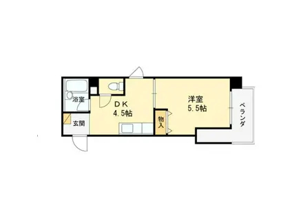 レトワール小路(1DK/9階)の間取り写真