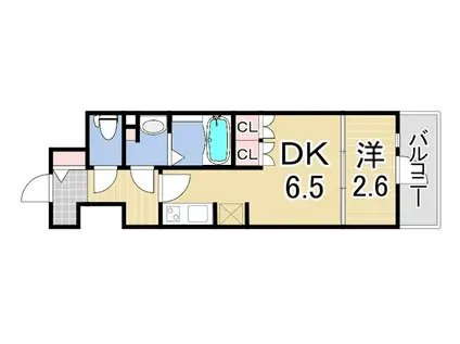 神戸元町NOAH(1DK/3階)の間取り写真