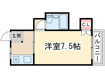 かねまつ東三国マンション(1K/3階)の間取り写真
