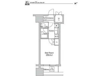 プライムアーバン大崎(1K/10階)の間取り写真