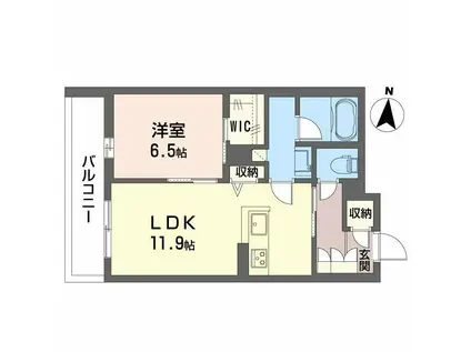 ラパネージュ(1LDK/2階)の間取り写真