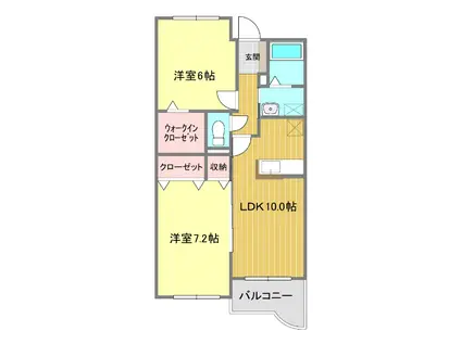 カーサベ-ネA(2LDK/2階)の間取り写真