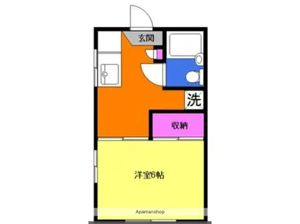 メゾンパレット(1K/1階)の間取り写真