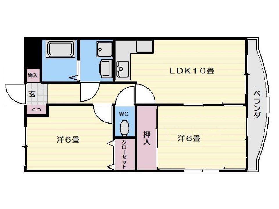 メゾンT.M.S II(2LDK/3階)の間取り写真