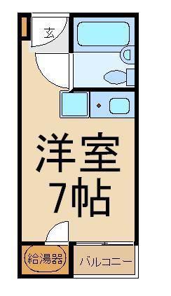 シャルマン文京千駄木(ワンルーム/2階)の間取り写真