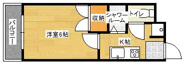 房尾本店2丁目ビル(1K/4階)の間取り写真