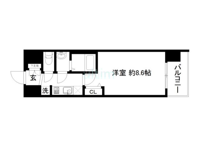 プレサンスTHE KYOTO流雅(1K/5階)の間取り写真