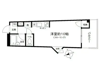 ネオフラッツ本牧(ワンルーム/2階)の間取り写真