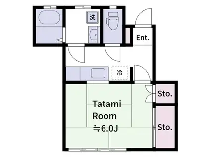 フェリーチェ・トレ(1K/4階)の間取り写真