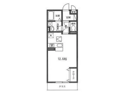 フルール レーヴ(1LDK/1階)の間取り写真