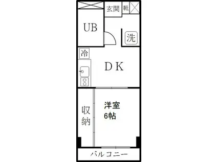 ハイツリヴァ・スター(1DK/3階)の間取り写真