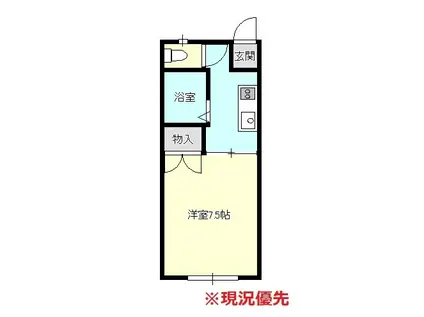 コンフォートユアーズ(1K/1階)の間取り写真