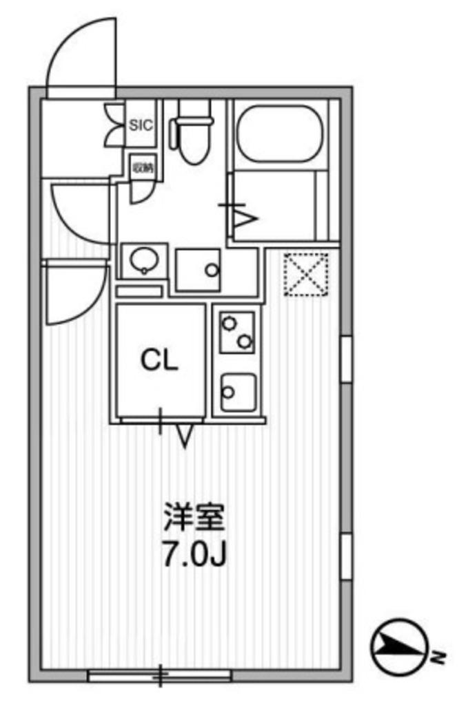 クアドール中野(ワンルーム/3階)の間取り写真