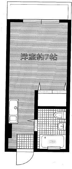 清原マンション(ワンルーム/3階)の間取り写真