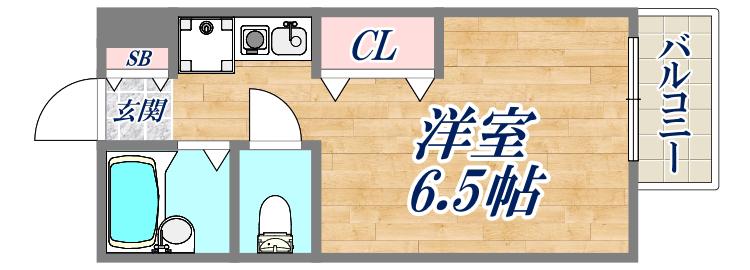 セジュール摩耶1(1K/1階)の間取り写真