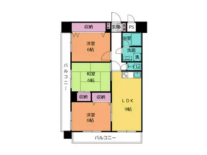 イーアンドケイ(3LDK/2階)の間取り写真