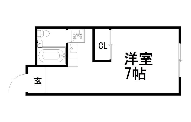 メゾンユーコーク(1K/2階)の間取り写真