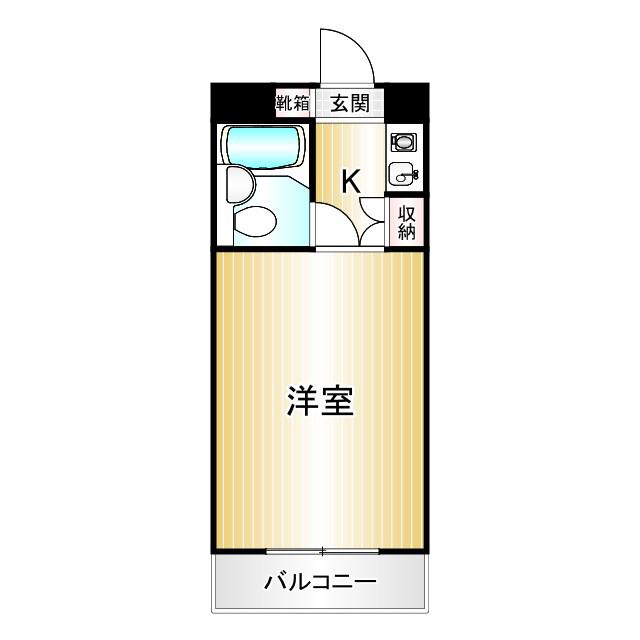 エルヴィーナ中村橋(ワンルーム/2階)の間取り写真