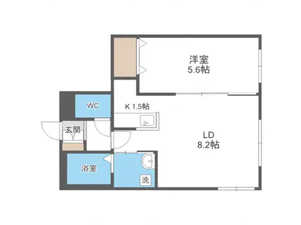 リージェントN札幌(1LDK/4階)の間取り写真