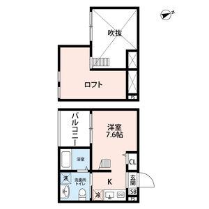 HAUS RUHE 高畑ハウスルーエタカバタ(ワンルーム/1階)の間取り写真