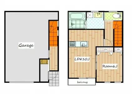 ガレージハウスNAKAI BASE(1LDK/2階)の間取り写真