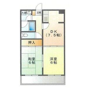 ジローズ浄心(2DK/5階)の間取り写真