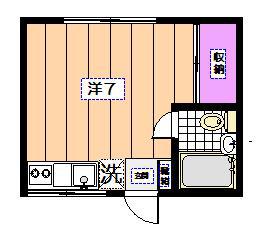 寿ハウス(ワンルーム/1階)の間取り写真