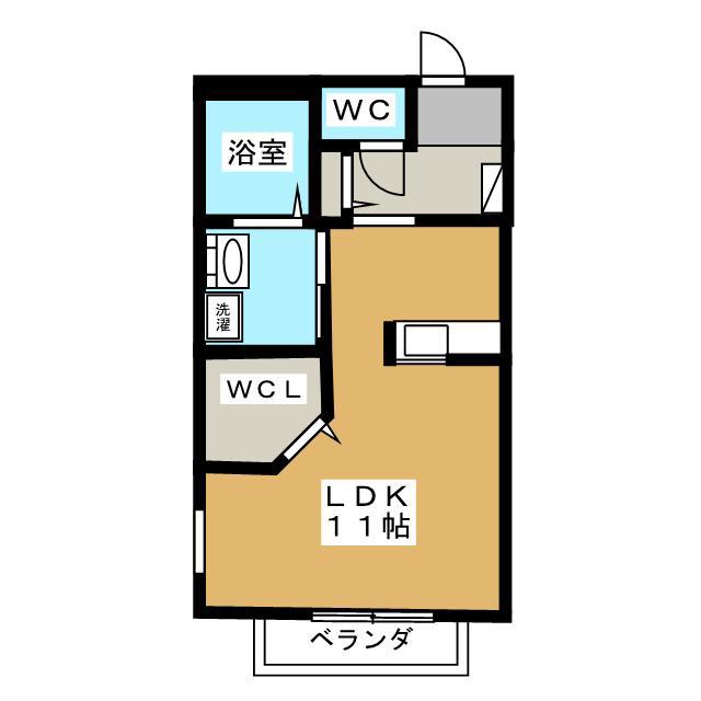 CASA FIGLIA(ワンルーム/1階)の間取り写真