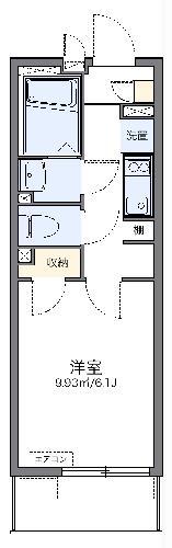 レオネクストジオイド(1K/2階)の間取り写真