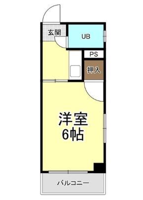 NK国府宮(1K/2階)の間取り写真