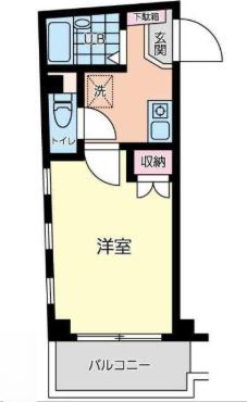 ライフランド新子安(1K/2階)の間取り写真