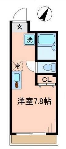 ヴィラコンフォート上大岡(ワンルーム/3階)の間取り写真