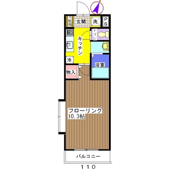 BJ1ST(1K/1階)の間取り写真