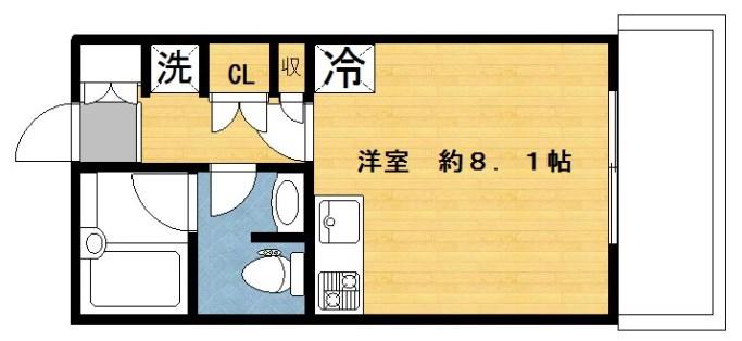 シティタワー大井町(ワンルーム/5階)の間取り写真