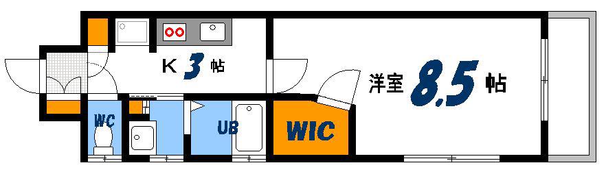 セントヒルズ住吉レジデンス(1K/8階)の間取り写真
