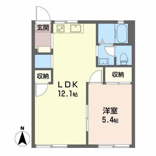 メゾンワイズ(1LDK/1階)の間取り写真