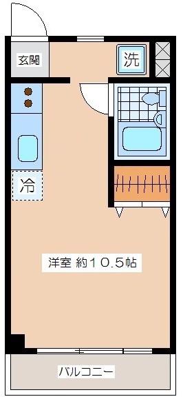 メゾンドール新代田ビル(ワンルーム/3階)の間取り写真