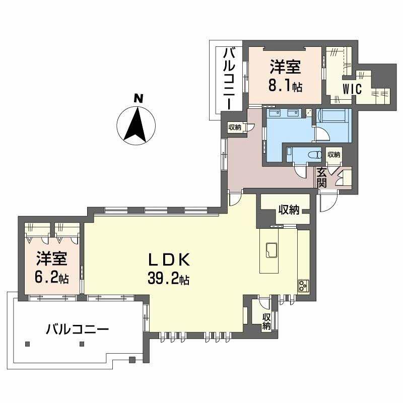ザ・シグマ上杉(2LDK/3階)の間取り写真