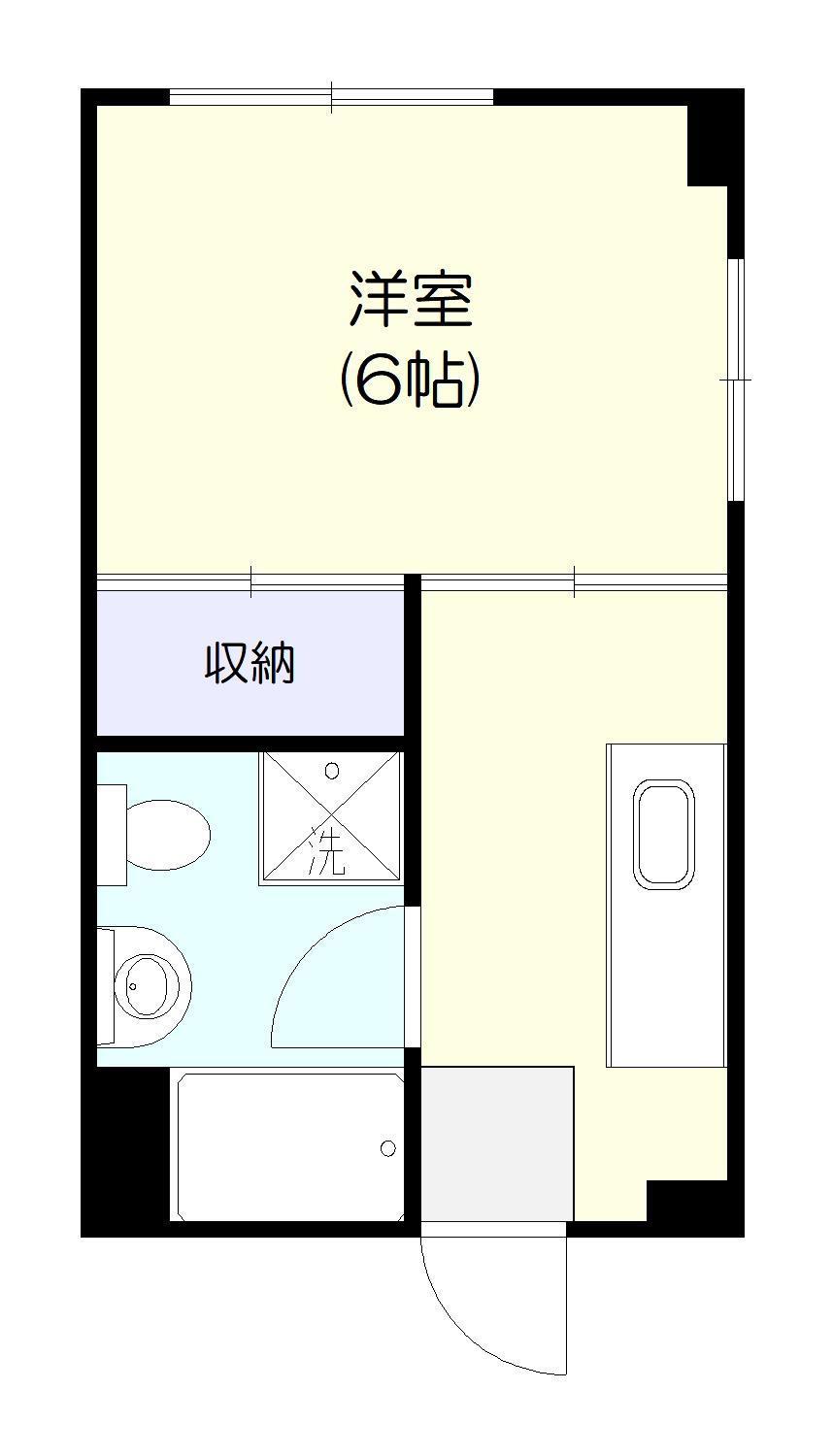 メルセデスΑアパート(1K/2階)の間取り写真
