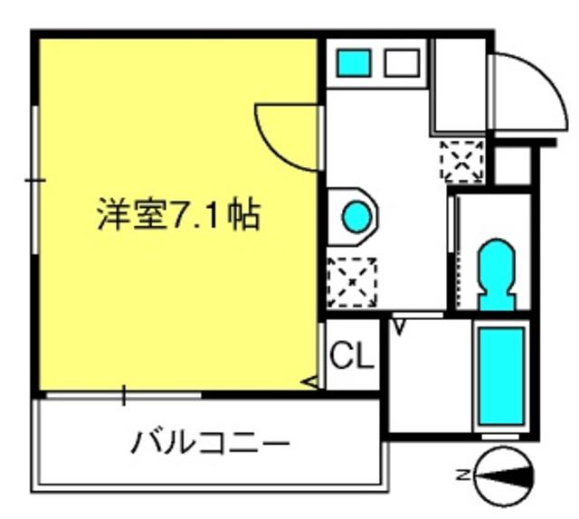 エスベースニッシン(1K/1階)の間取り写真