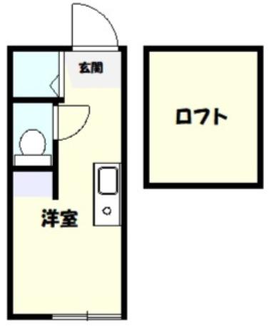 ルームズ中野A棟(ワンルーム/2階)の間取り写真