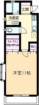 プレジデントI(1K/3階)の間取り写真