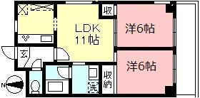 ラークヒルズ(2LDK/3階)の間取り写真