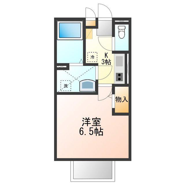 セジュールMARUGEN B(1K/1階)の間取り写真