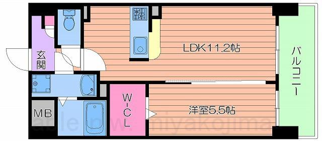 グラン・シャリオ(1LDK/3階)の間取り写真