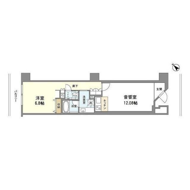 スタイリオ池尻大橋(1LDK/4階)の間取り写真