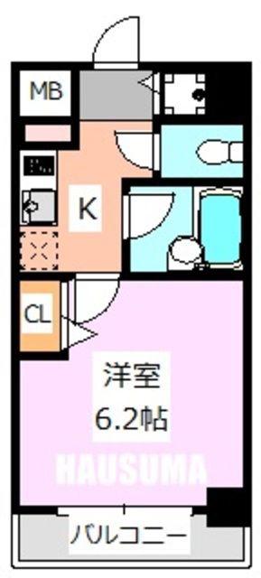 ガーラ・ステージ大塚駅前(1K/8階)の間取り写真